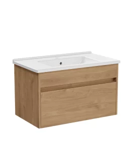 VitrA S50+ Badkameronderkast Gouden Eik 80cm
