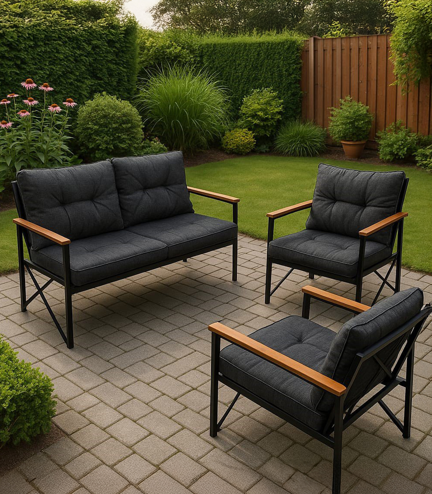 Luxe Tuinset met Weerbestendige Kussens 3