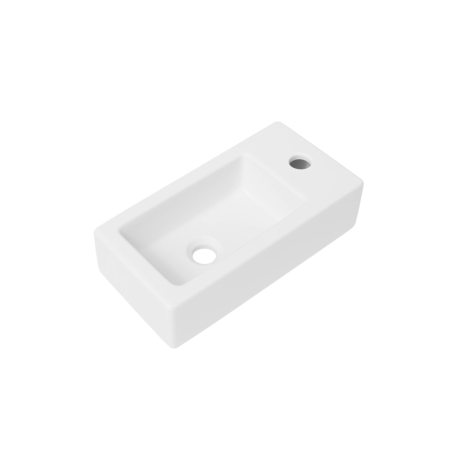 DutchLine-Crea-Mini-Fontein-Mat-Wit-Kraangat-Rechts-S9002R-MW