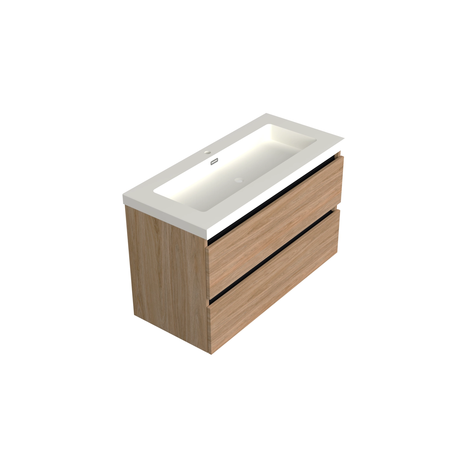 Dutchline-Badmeubel-Onderkast-Uludag-100x42cm-2-Lades-1-Uitsparing-1