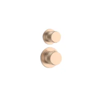DutchLine – Grip 2-Weg Thermostatische Douchemengkraan - Geborsteld koper