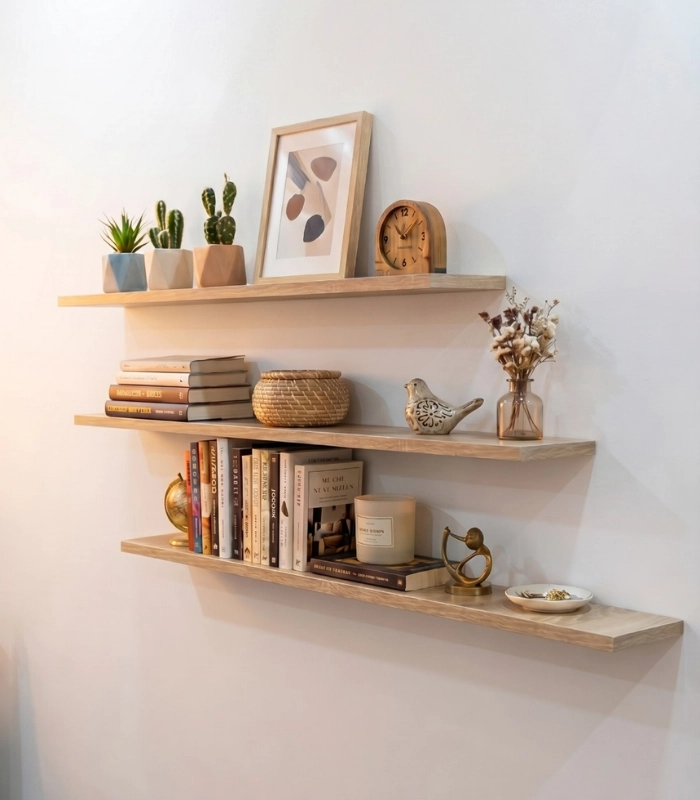 Eikenkleur Wandplank 2